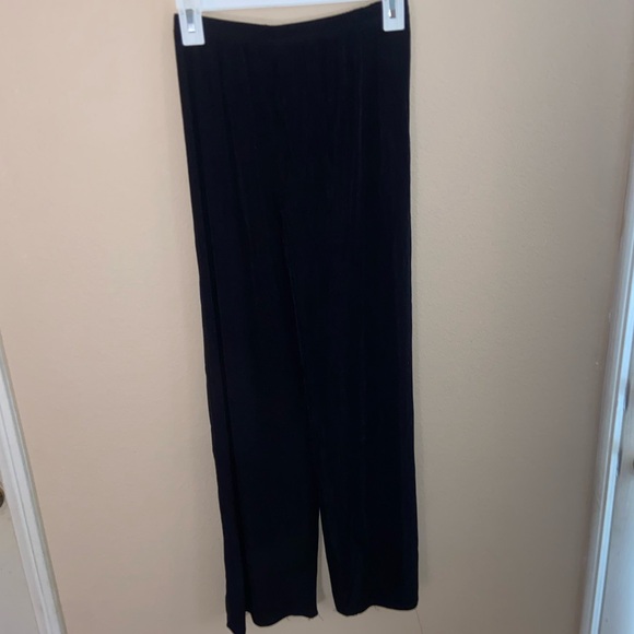 Super cute nylon glossy flowey bottoms yoga pants y2k black indie hippie sweats - Picture 7 of 10